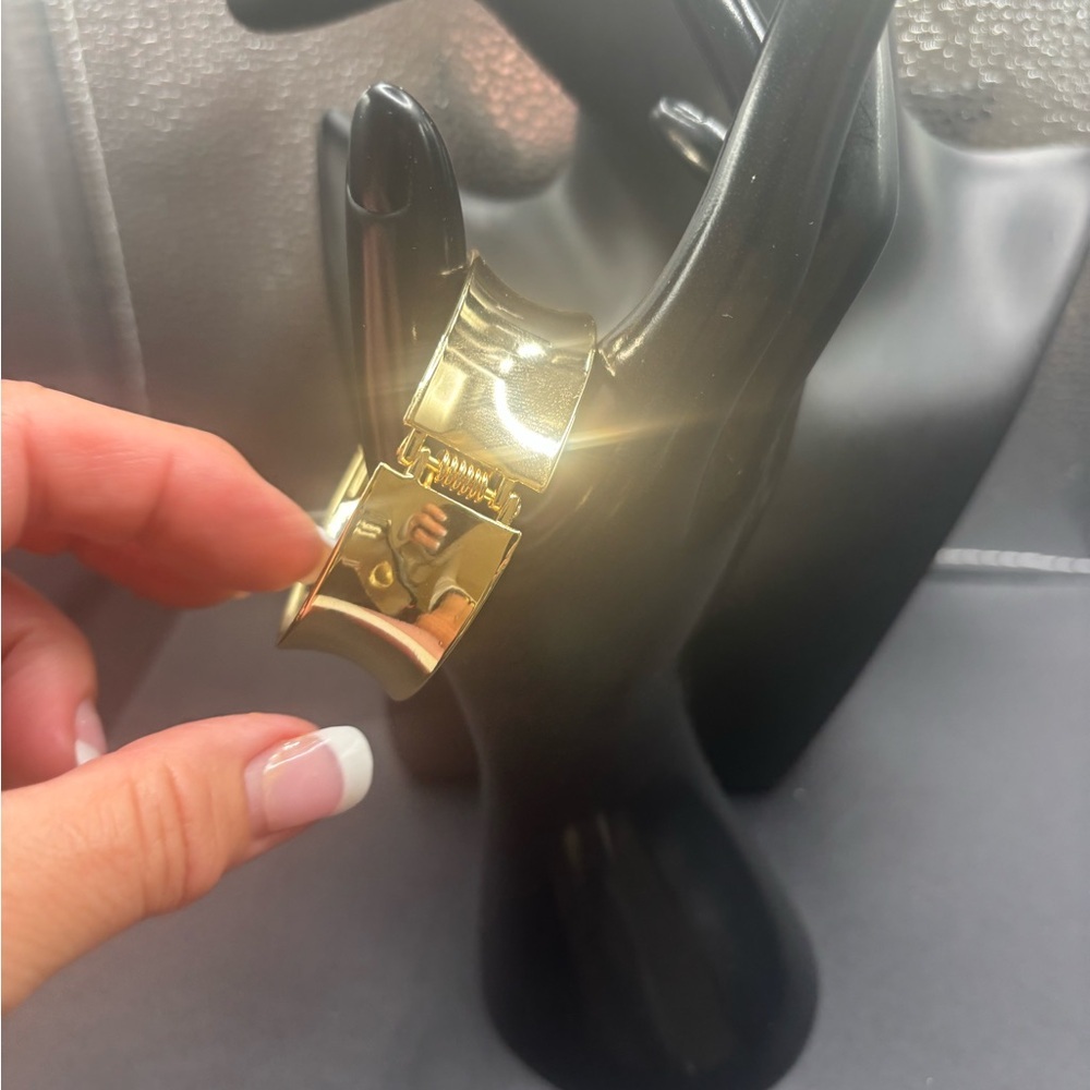 Gold Statement Cuff Bracelet - image 4